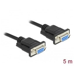 Delock 87784 5m RS-232 D-Sub 9 anya - anya CTS/RTS auto soros kábel