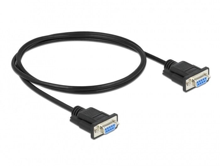 Delock 87786 1m RS-232 D-Sub 9 anya - anya CTS/RTS auto soros kábel