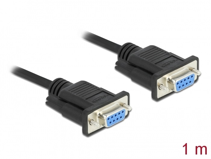 Delock 87786 1m RS-232 D-Sub 9 anya - anya CTS/RTS auto soros kábel