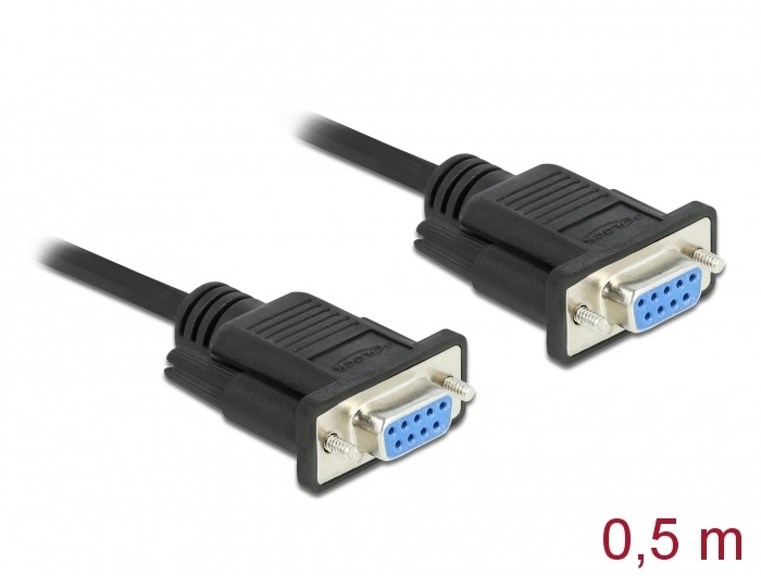 Delock 87788 50cm RS-232 D-Sub 9 anya - anya CTS/RTS auto soros kábel