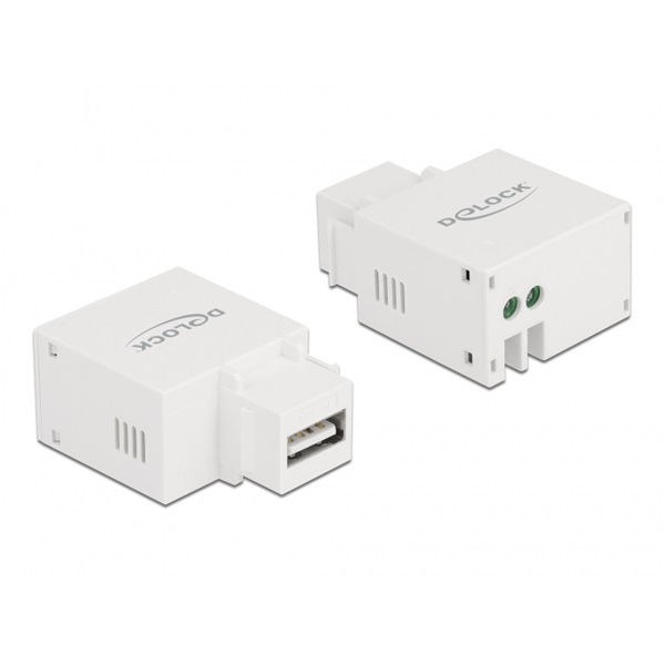 Delock 87791 5V/2,1A USB-A töltő portos fehér Keystone modul