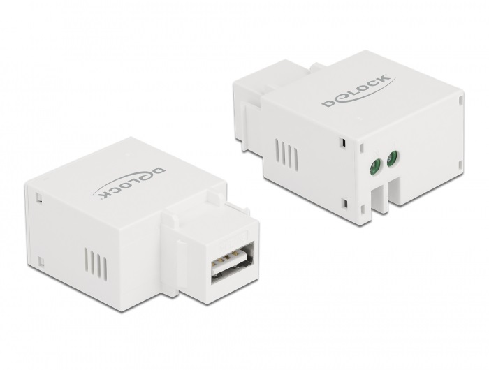 Delock 87791 5V/2,1A USB-A töltő portos fehér Keystone modul