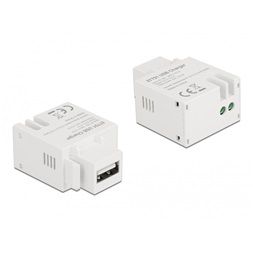 Delock 87791 5V/2,1A USB-A töltő portos fehér Keystone modul