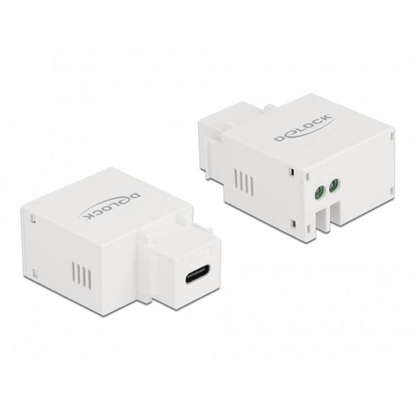 Delock 87792 5V/2,1A USB-C töltő portos fehér Keystone modul