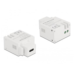 Delock 87792 5V/2,1A USB-C töltő portos fehér Keystone modul