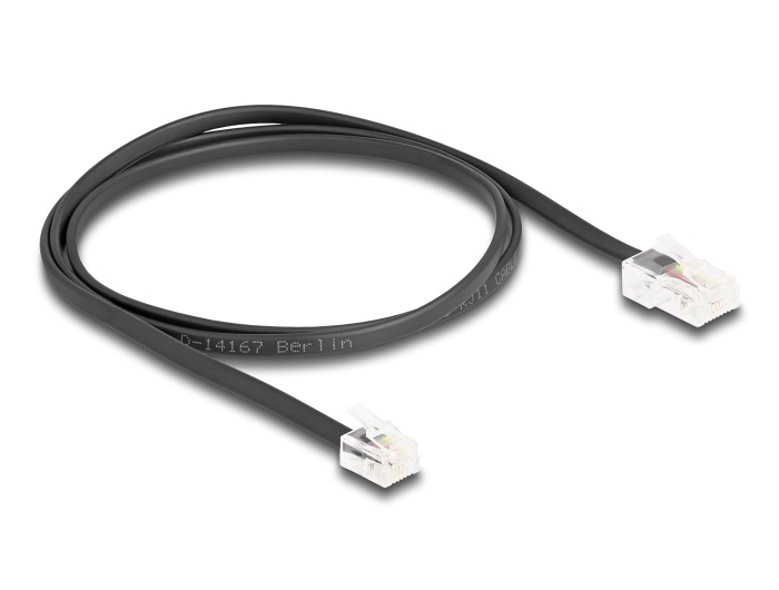 Delock 88035 1m RJ45 apa - RJ11 apa fekete telefon kábel