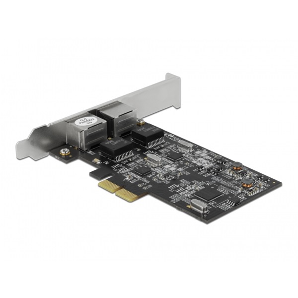 Delock 89530 2 portos 2,5Gbps Gigabit LAN PCI Express x2 hálózati kártya