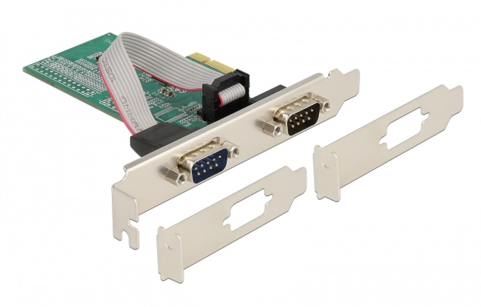 Delock 89555 2xSoros RS-232 PCI Expressz-kártya