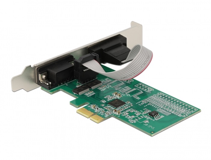 Delock 89555 2xSoros RS-232 PCI Expressz-kártya