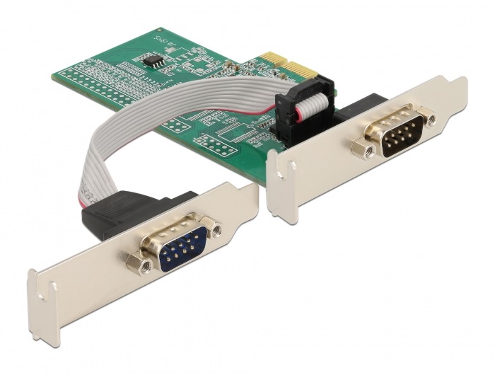Delock 89555 2xSoros RS-232 PCI Expressz-kártya