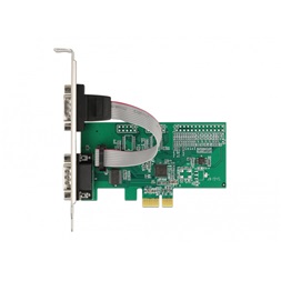 Delock 89555 2xSoros RS-232 PCI Expressz-kártya