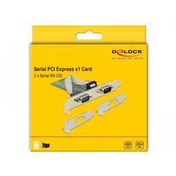 Delock 89555 2xSoros RS-232 PCI Expressz-kártya