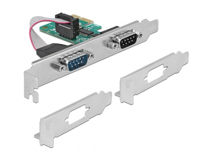 Delock 89918 2x Soros RS-232 PCI Express-kártya