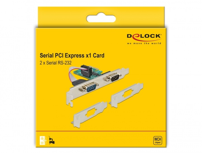 Delock 89918 2x Soros RS-232 PCI Express-kártya