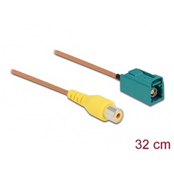 Delock 90008 32cm FAKRA Z anya - RCA anya RG-179 kábel