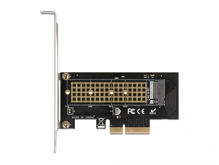 Delock 90047 M.2 NVMe M-key 80mm low profile PCI Express x4 adapter