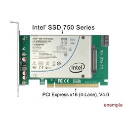 Delock 90051 1xbelső U.2 NVMe SFF-8639 PCI Express x16 kártya
