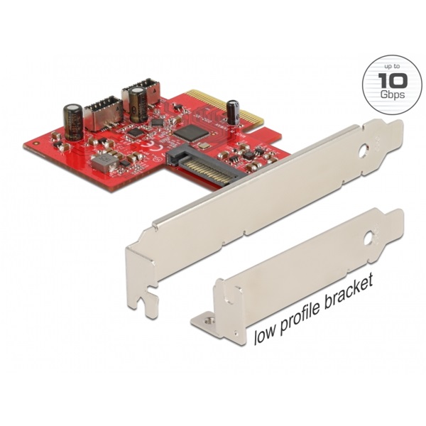Delock 90058 2xbelső USB 3.2 Gen2 20 tűs anya PCI Express x4 kártya