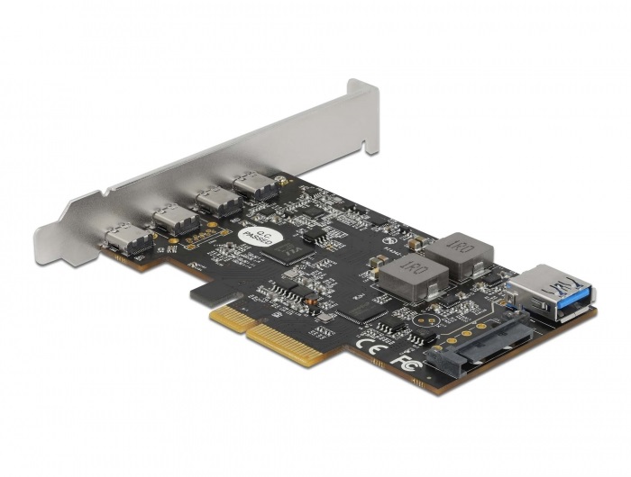 Delock 90059 4xUSB-C + 1xUSB-A 3.2 PCI Express x4 kártya