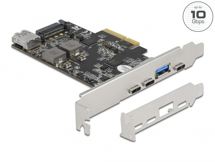 Delock 90060 3xUSB-C + 2xUSB-A 3.2 PCI Express x4 kártya