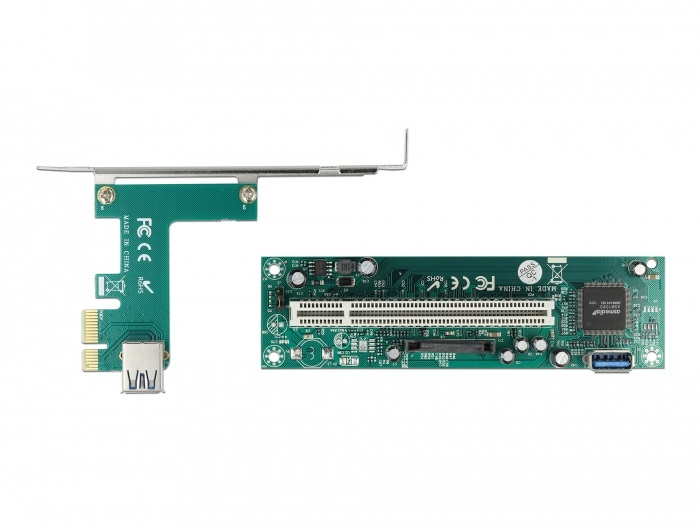 Delock 90065 1xPCI 32 Bit 60cm-es USB kábel csatlakozású PCI Express x1 Riser kártya