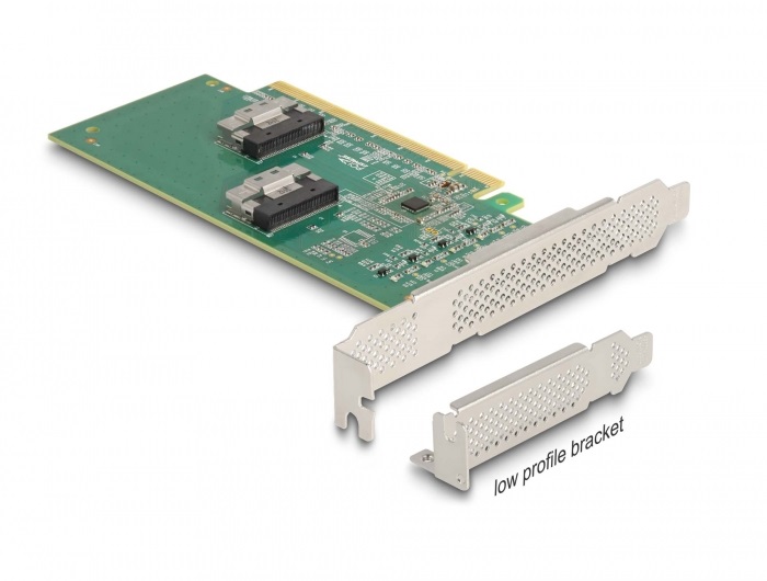 Delock 90077 4xSFF-8639 NVMe elágazó kábellel PCI Express 4.0 x16 kártya