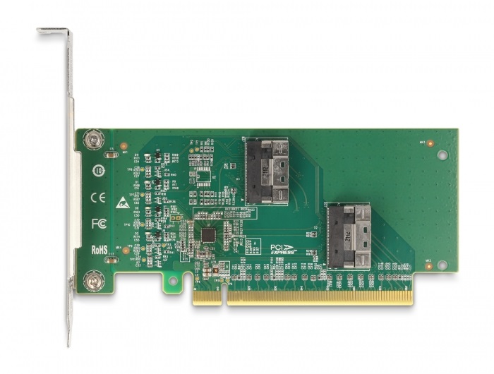 Delock 90077 4xSFF-8639 NVMe elágazó kábellel PCI Express 4.0 x16 kártya