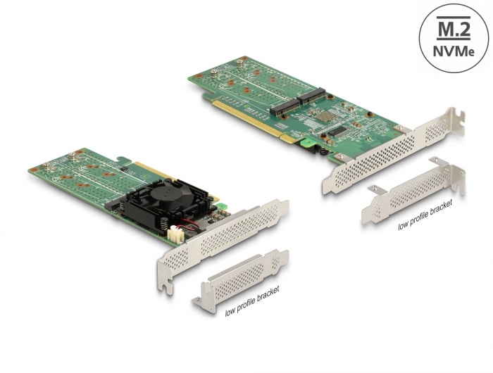 Delock 90078 4xbelső NVMe M.2 M-key PCI Express x16 kártya