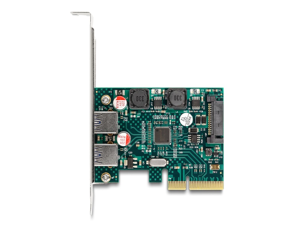 Delock 90106 2xUSB 10Gbps alacsony profil PCI Express x4 kártya