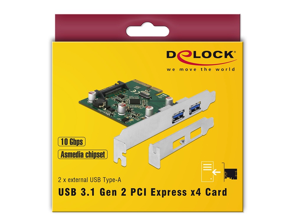 Delock 90298 2xUSB 3.1 Gen 2 PCI Express x4 kártya