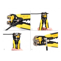 Delock 90553 AWG 10 - 24 koaxiális kábelekhez multifunkcionális krimpelő/vágó