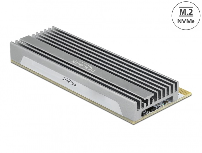 Delock 90566 1xNVMe M.2 M-key RGB LED-es PCI Express x16 kártya