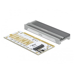 Delock 90566 1xNVMe M.2 M-key RGB LED-es PCI Express x16 kártya