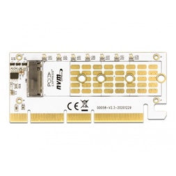 Delock 90566 1xNVMe M.2 M-key RGB LED-es PCI Express x16 kártya