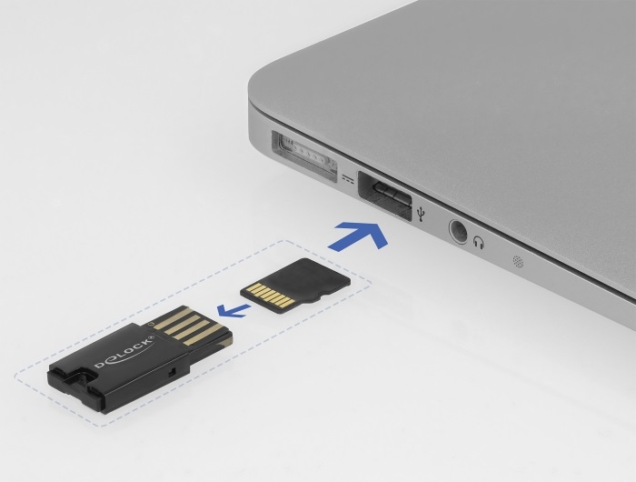 Delock 91603 Micro SD memóriakártyákhoz USB 2.0 kártyaolvasó