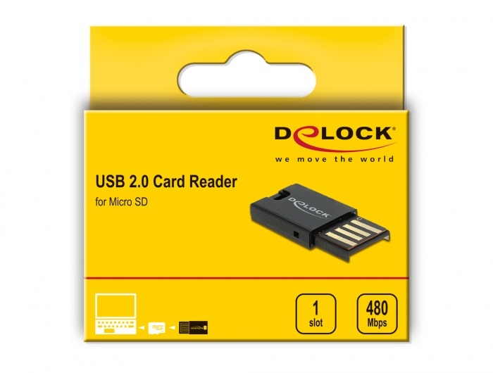 Delock 91603 Micro SD memóriakártyákhoz USB 2.0 kártyaolvasó
