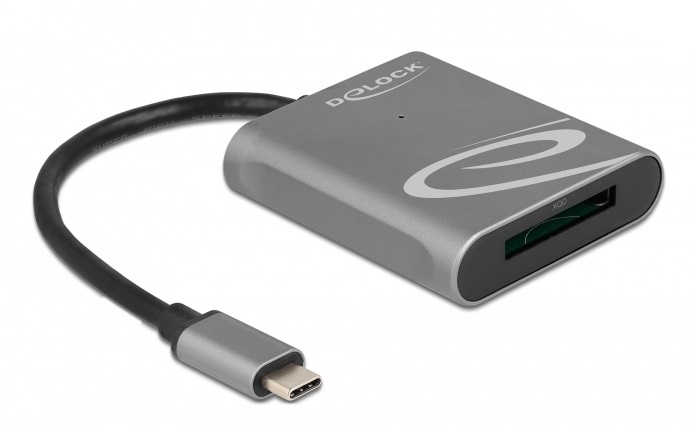 Delock 91741 XQD 2.0 memóriakártyákhoz USB Type-C kártyaolvasó