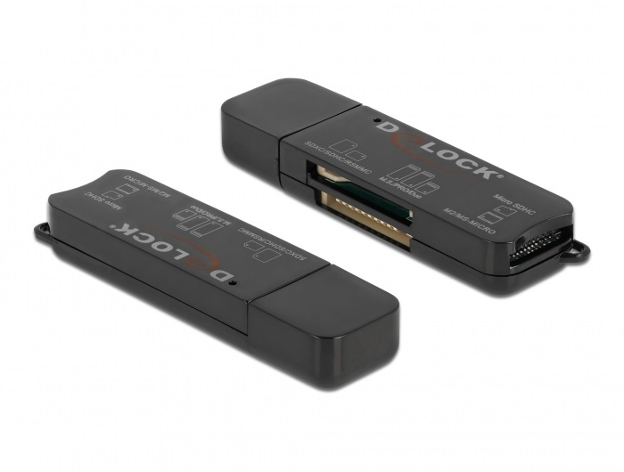 Delock 91757 SD/Micro SD/MS memóriakártyákhoz USB 3.2 kártyaolvasó