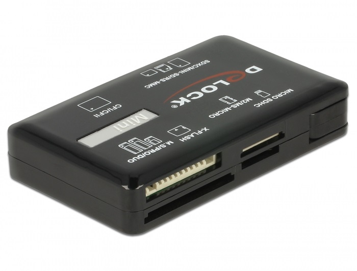 Delock 91758 CF/SD/Micro SD/MS/M2/xD memóriakártyákhoz USB 3.2 kártyaolvasó