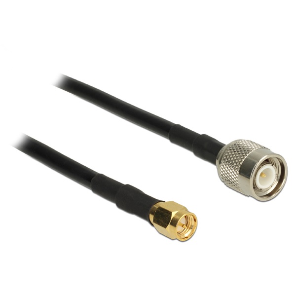 Delock 89509 Antennakábel TNC dugó > SMA dugó RG-58 C/U 5 m