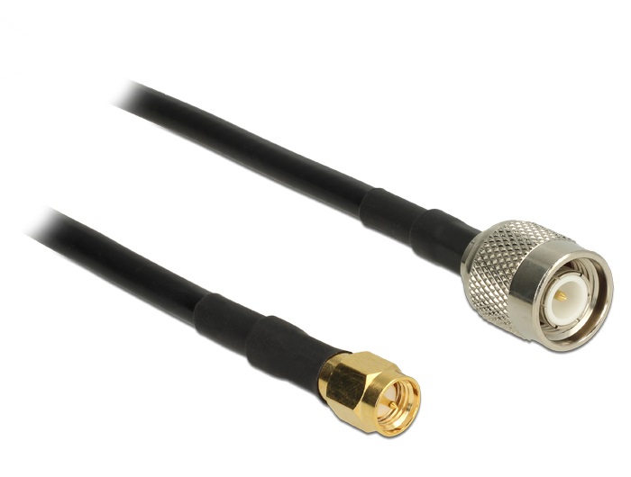 Delock 89509 Antennakábel TNC dugó > SMA dugó RG-58 C/U 5 m