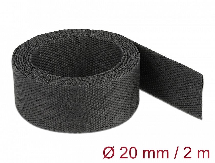 Delock 20794 Anyag hőre zsugorodó cső 2 m x 20 mm szugorodási arány 2:1 fekete