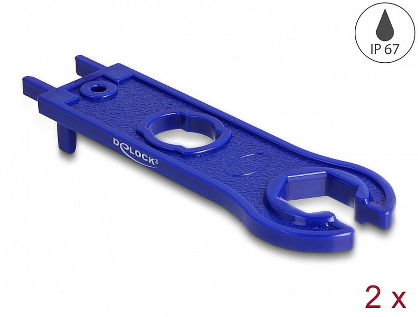 Delock 60029 DL4 kábelekhez és konnektorokhoz tartozó eszköz, hatszögletű, 2 db kék