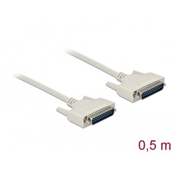 Delock 86908 D-Sub 25-ös soros kábel, dugó-dugó, 0,5 m