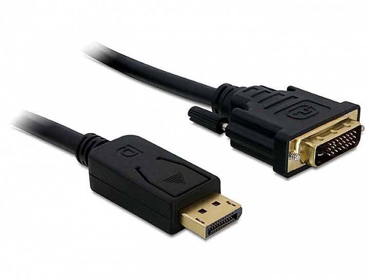 Delock 82590 Displayport - DVI 24+1 kábel, apa - apa 1,0m