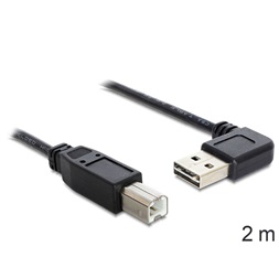 Delock 83375 EASY-USB 2.0 -A apa hajlított > USB 2.0-B apa kábel, 2 m