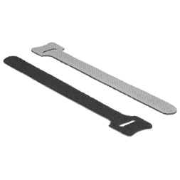 Delock 18686 Hurkolható rögzítok, 150 mm x 12 mm (H x Sz), 10 darab, fekete