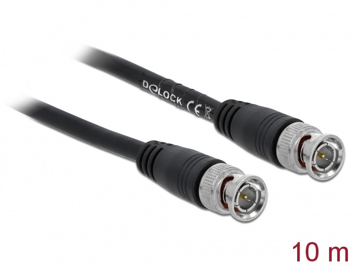 Delock 80085 Kábel BNC csatlakozódugóval - BNC csatlakozódugóval 10 m