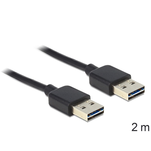 Delock 85556 Kábel, EASY-USB 2.0-s A-típusú csatlakozódugó > EASY-USB 2.0-s A-típusú csatlakozódugó, 2 m,
