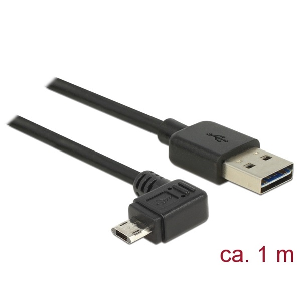 Delock 83846 Kábel, EASY-USB 2.0-s A-típusú csatlakozódugó > EASY-USB 2.0-s Micro-B típusú csatlakozódugó,